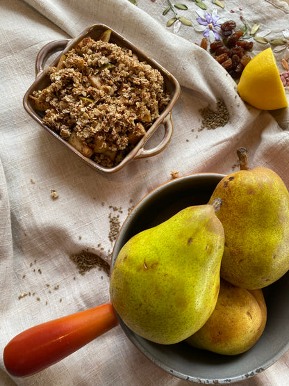 Pear crumble recipe photo of the ebook